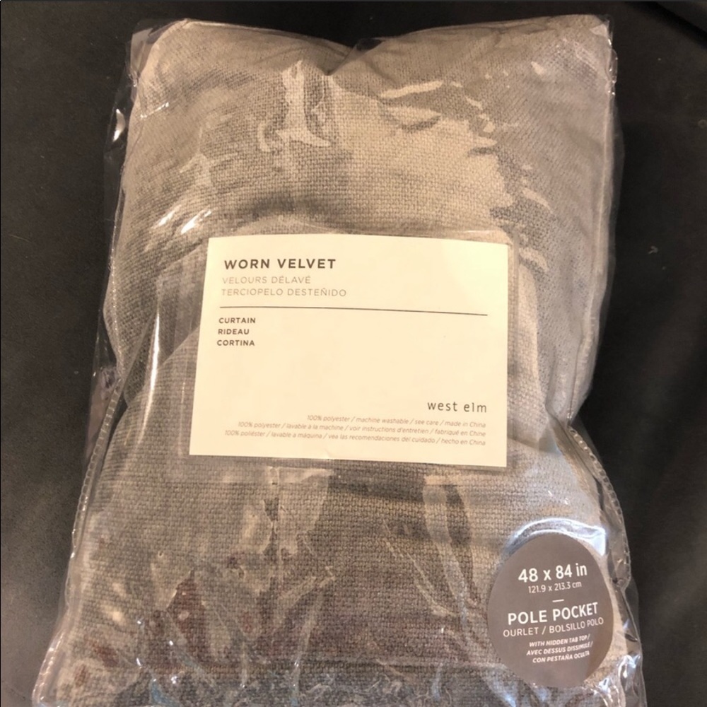 Worn Velvet Drapes- NWT- 2 panels